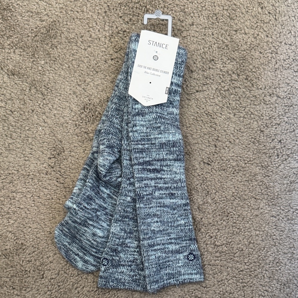 Stance Heathered Blue Gray Crew Socks